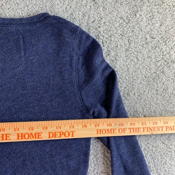 J. Crew Sweatshirt with Side Slits Tunic Womens Small Zipper Terry Lounge Blue - Picture 10 of 12